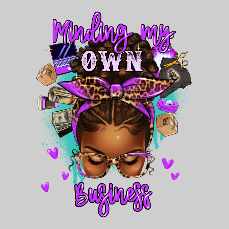 Minding My Own Business Afro Messy Bun Premium Tee by texasbilliewilder | Teevron
