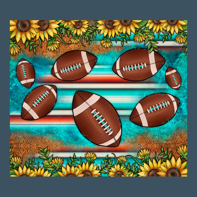 Football Turquoise Sunflower Urban Heavy Tee by JahusDesignShop | Teevron