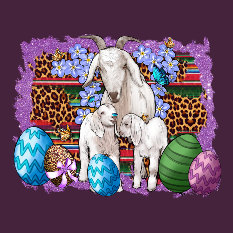 Goat Family Eggs Flowers Leopard Serape Glitter Long Sleeve Tee by Artiststas | Teevron