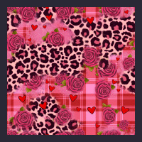 Valentines Day Roses Leopard Seamless Pattern Vintage Tee | Teevron