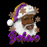 Believe Purple And Gold African American Santa Premium Tee | Teevron