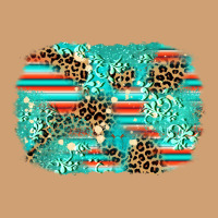 Leopard Turquoise Glitter Background Vintage Tee | Teevron