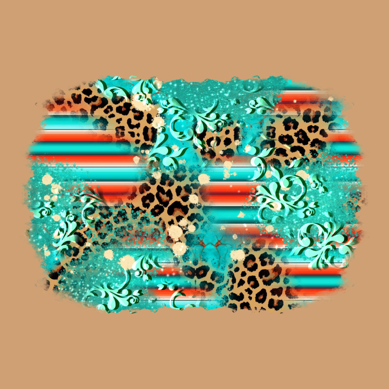 Leopard Turquoise Glitter Background Vintage Tee by AdoDesignShop | Teevron