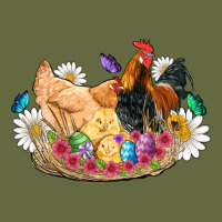 Easter Coop Animals Farm Chicken Chiks Rooster Flowers Butterfly Long Sleeve Tee | Teevron