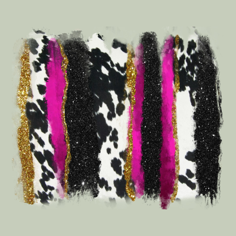 Cow , Yellow And Pink Glitter Brushstrokes Long Sleeve Tee by AdoDesignShop | Teevron