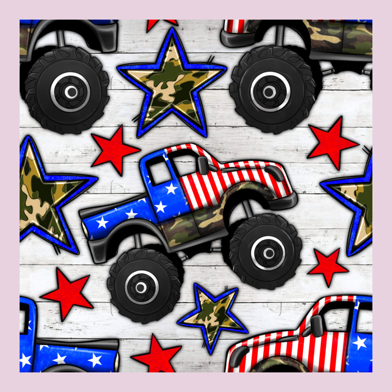 Usa Monster Truck Seamless Pattern Classic Tee by BundleAndBundleShop | Teevron
