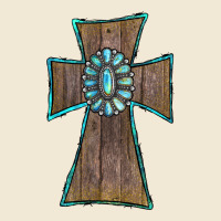 Wood Turquoise Gemstone Cross Premium Tee | Teevron