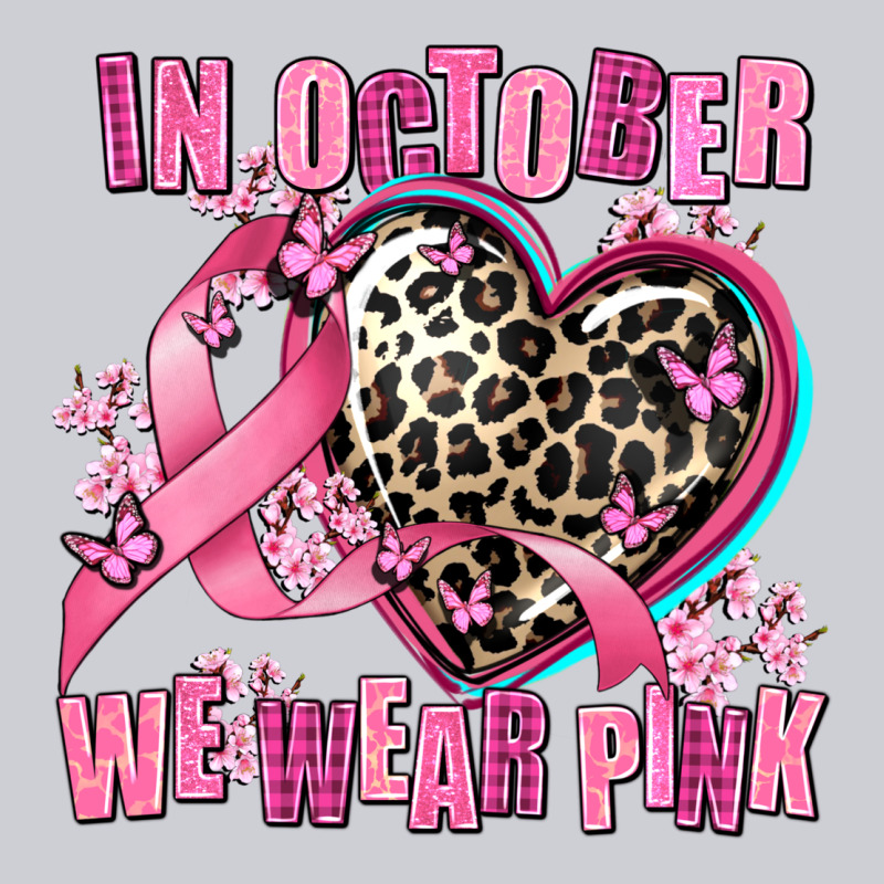 Western Leopard  In October We Wear Pink Heart Heavyweight Sweatshirt by AdoDesignShop | Teevron