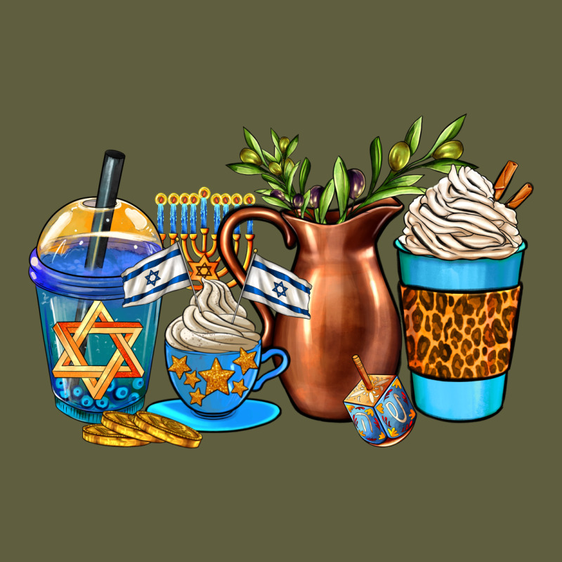 Hannukah Coffee Cups Vintage Tee by AdoDesignShop | Teevron