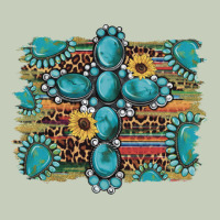 Western Gemstone Cross Sunflowers Serape Leopard Glitter Long Sleeve Tee | Teevron