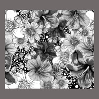 Black And White Floral Urban Hoodie | Teevron