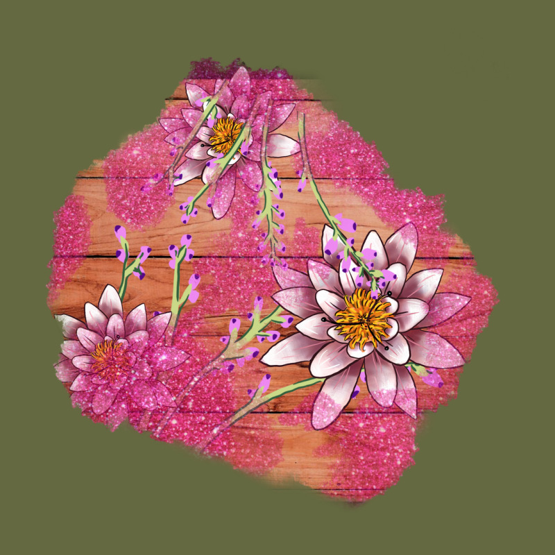 V.d  Lavender And Lotus Patches Long Sleeve Tee by AdoDesignShop | Teevron