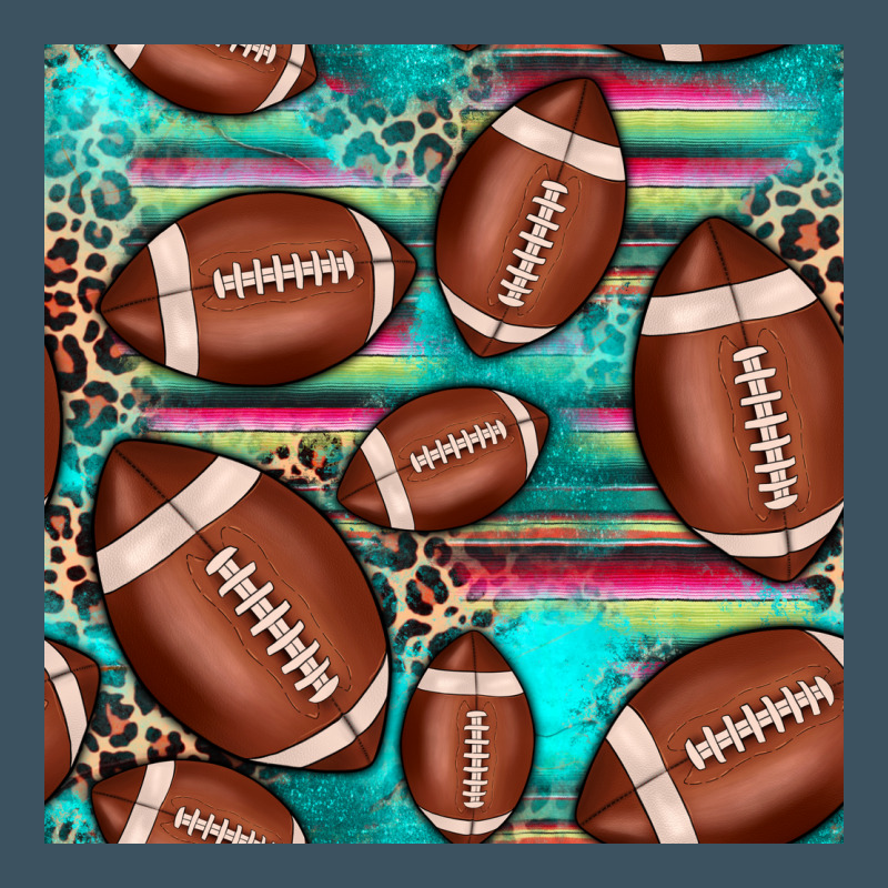 Football Leopard Turquoise Seamless Pattern Urban Heavy Tee by JahusDesignShop | Teevron