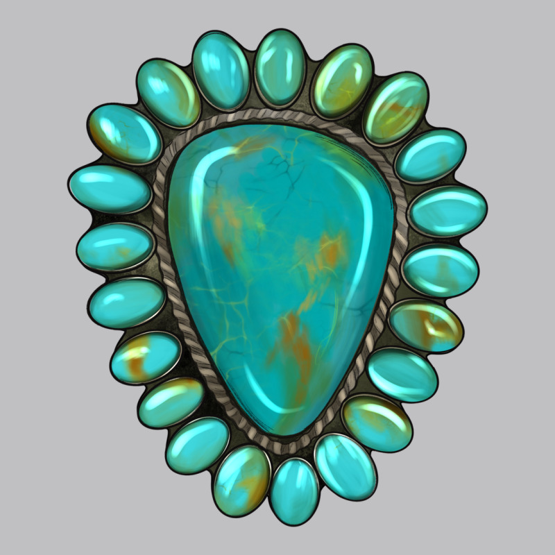 Western Gemstone Turquoise Long Sleeve Tee by Artiststas | Teevron