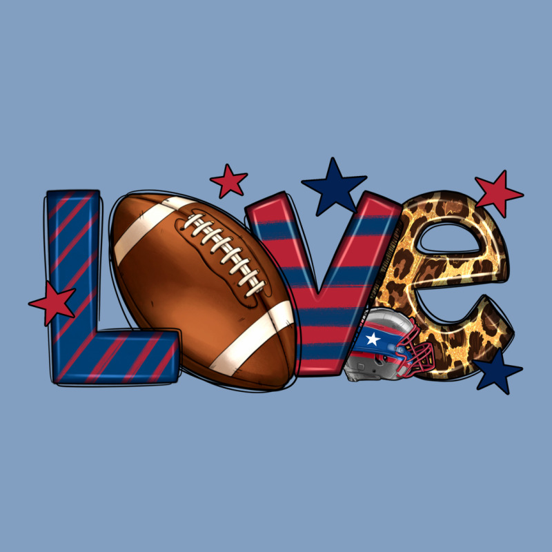Love Football Team Color Red Blue 4th Of July Urban Hoodie by HowdyJamesFarm | Teevron
