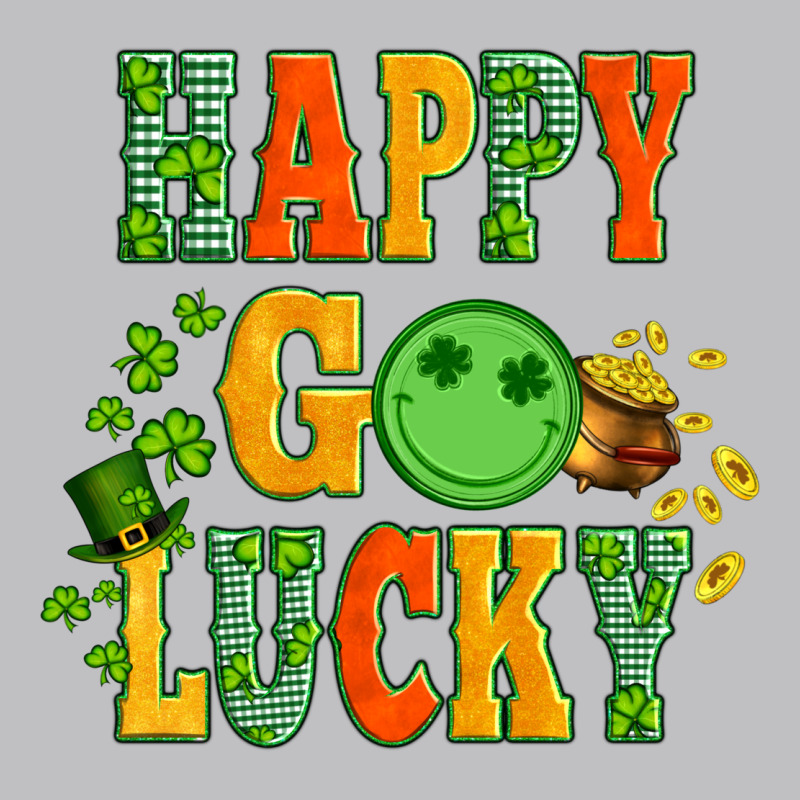 Happy Go Lucky  With Coin And Shamrock Long Sleeve Tee by Artiststas | Teevron