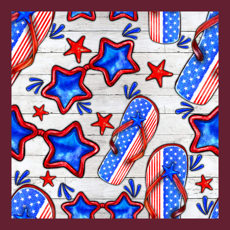 4th Of July Flip Flops Seamless Pattern Classic Tee by BundleAndBundleShop | Teevron