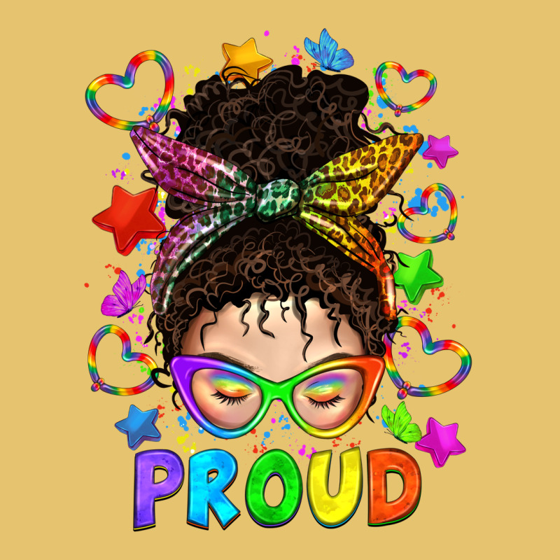 Lgbtq+ Messy Bun With Colorful Stars Premium Sweatshirt by BundleAndBundleShop | Teevron
