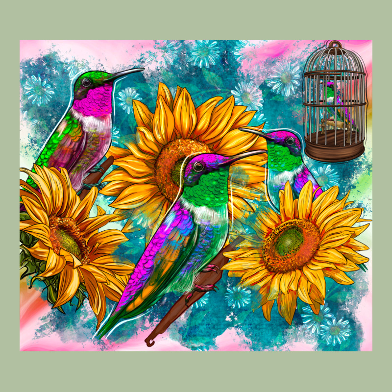 Hummingbirds Sunflower Urban Hoodie by TumblerDesignByShophia | Teevron
