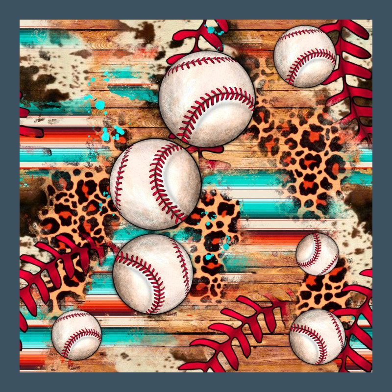 Baseball Leopard Cowhide Turquoise Seamless Pattern Urban Heavy Tee by JahusDesignShop | Teevron