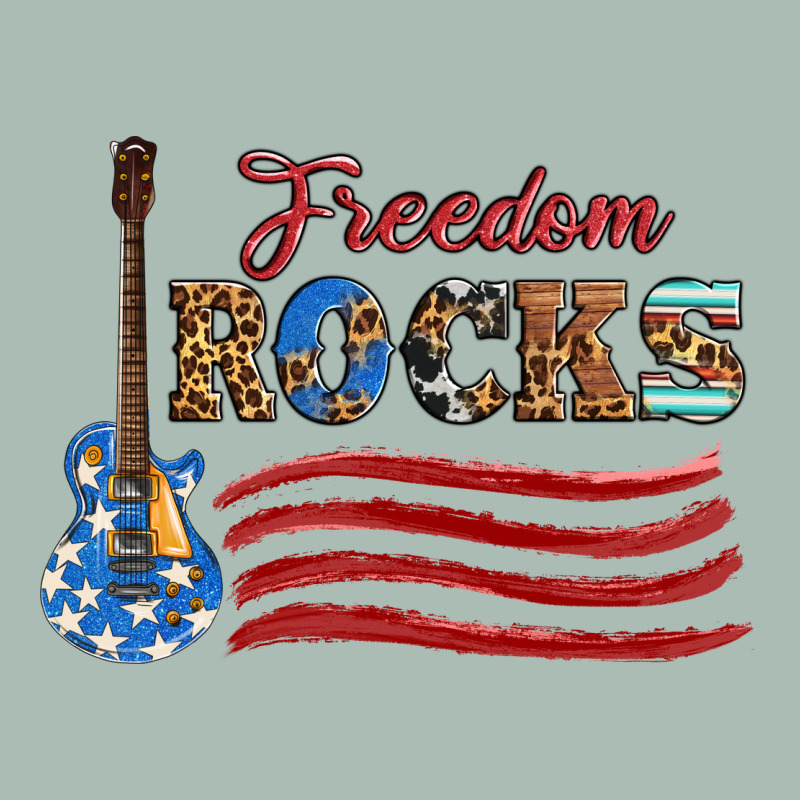 Freedom Rocks With Guitar Classic Tee by Artiststas | Teevron