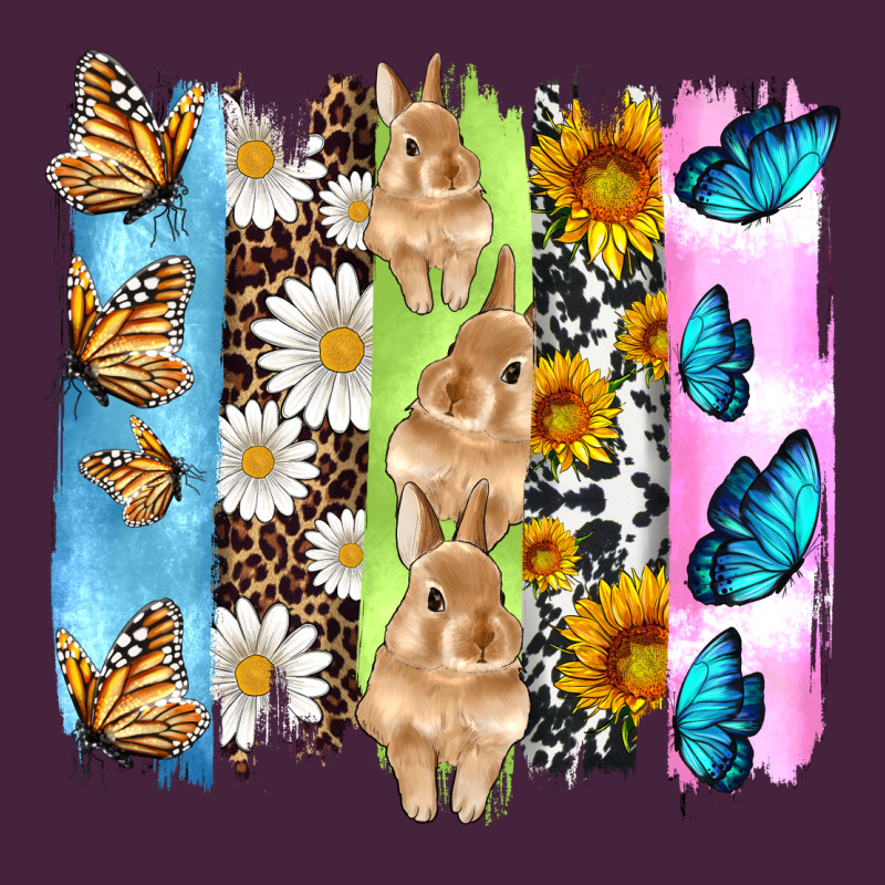 Easter Bunny Butterfly Daisy And Sunflower With Cowhide And  Leopard B Long Sleeve Tee by Artiststas | Teevron