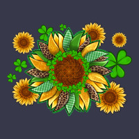 St Patricks Sunflowers With Shamrock And Glitters With Leopard Long Sleeve Tee | Teevron