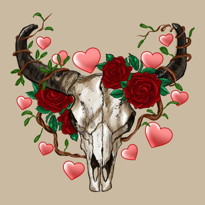 Valentine's Bull Skull Long Sleeve Tee by AdoDesignShop | Teevron