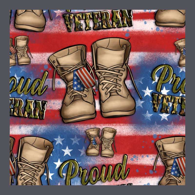 Proud Veteran Seamless Pattern Vintage Hoodie by HRA Design Shop | Teevron