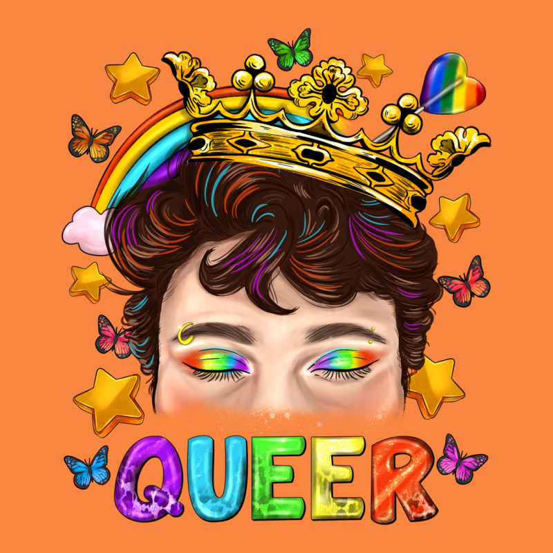 Lgbtq+ Queer Portrait With Crown And Rainbow Premium Sweatshirt by BundleAndBundleShop | Teevron
