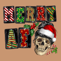 Merry Af Skeleton Messy Bun Heavyweight Hoodie | Teevron