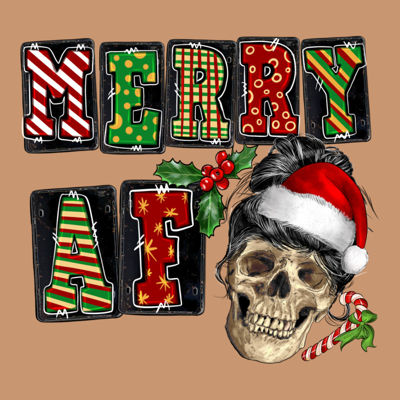 Merry Af Skeleton Messy Bun Heavyweight Hoodie by NancyCooperArtShop | Teevron