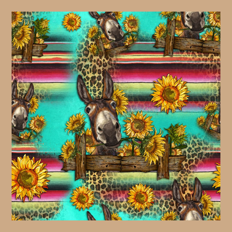 Sunflowers Donkey Seamless Pattern Vintage Hoodie by HRA Design Shop | Teevron