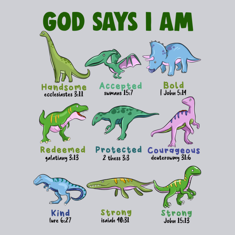 God Says I Am Dinosaurs Heavyweight Sweatshirt by JahusDesignShop | Teevron