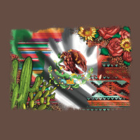 Mexico Flag Sunflowers Roses And Cactus With Serape Aztec And Leopard Long Sleeve Tee | Teevron