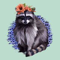 Raccoon With Flowers Premium Hoodie | Teevron