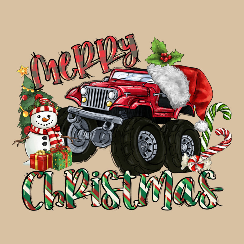 Merry Christmas Monster Truck Heavyweight Hoodie by MaliasSmallBusiness | Teevron