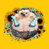 Hedgehog With Sunflower Premium Hoodie | Teevron