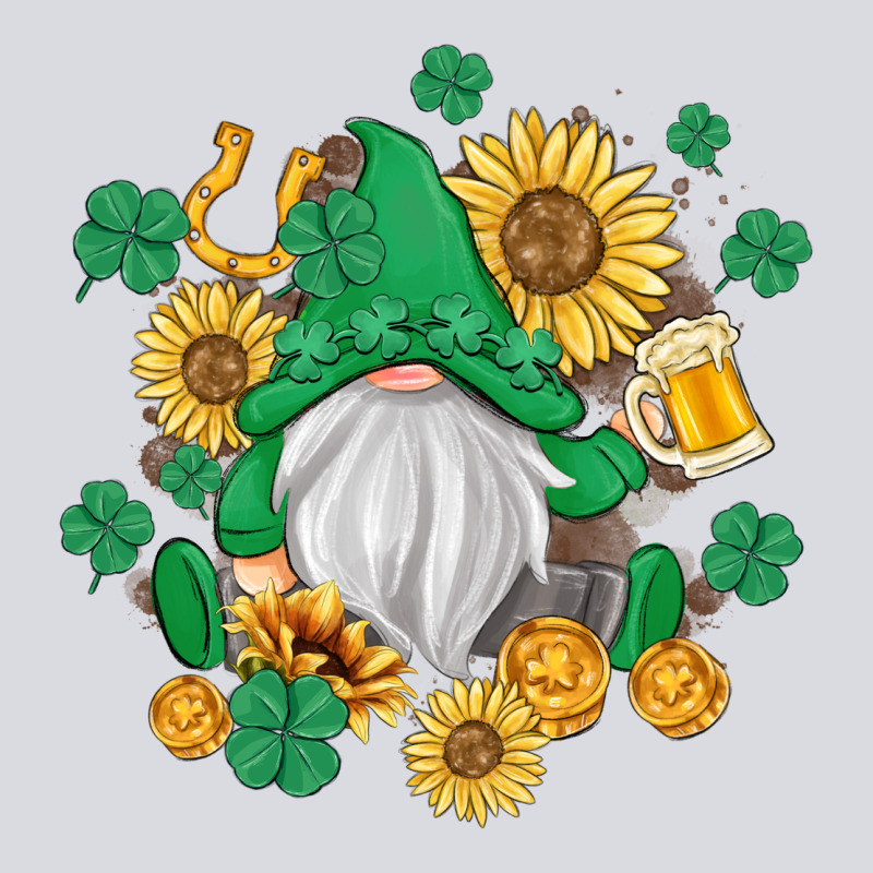 St Patrick's Day Shamrock Sunflowers Gnome Zipper Hoodie by MaliasSmallBusiness | Teevron