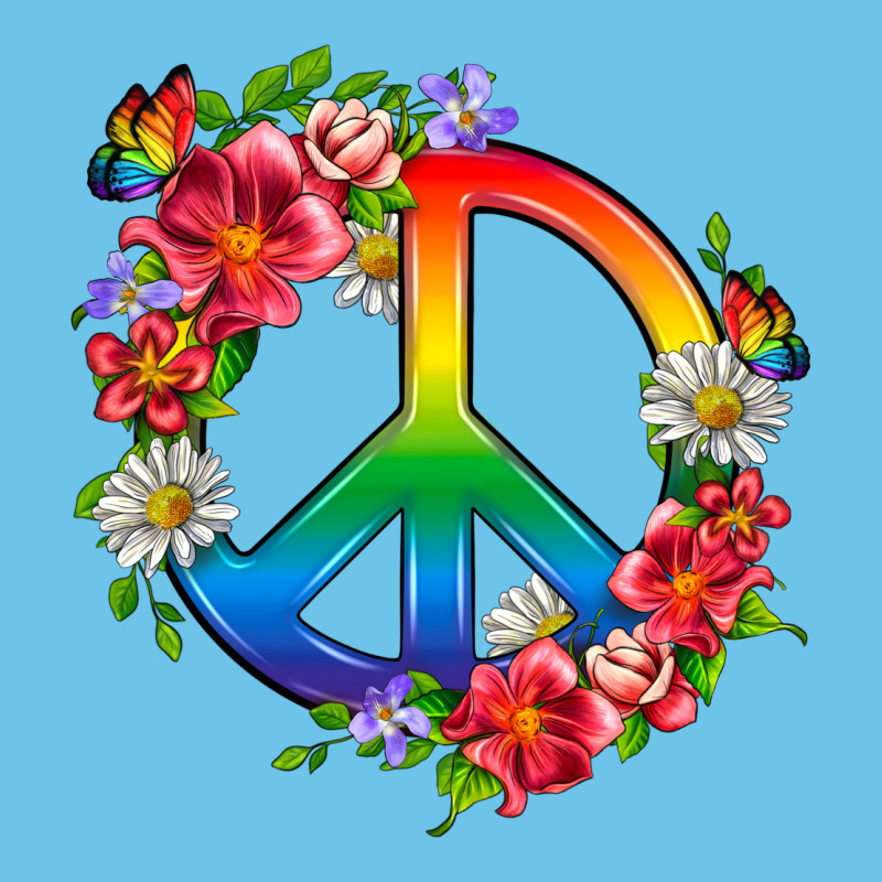 Peace Pride Lgbtq+ And Flowers Premium Sweatshirt by BundleAndBundleShop | Teevron