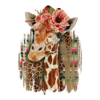 Giraffe with Floral | Teevron