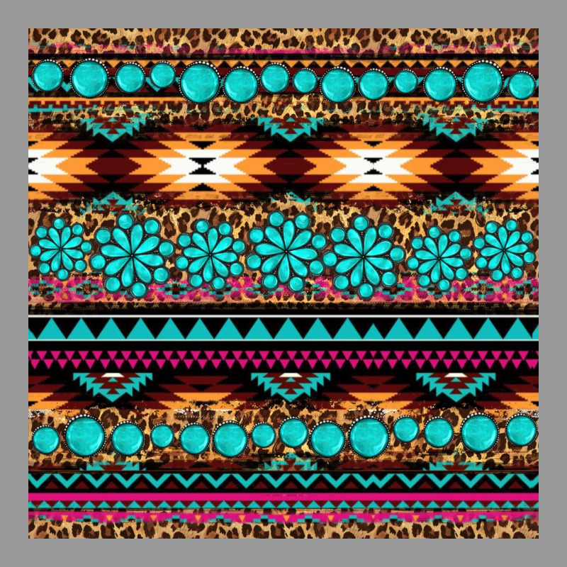Aztec Turquoise Gemstone Seamless Pattern Vintage Hoodie by HRA Design Shop | Teevron