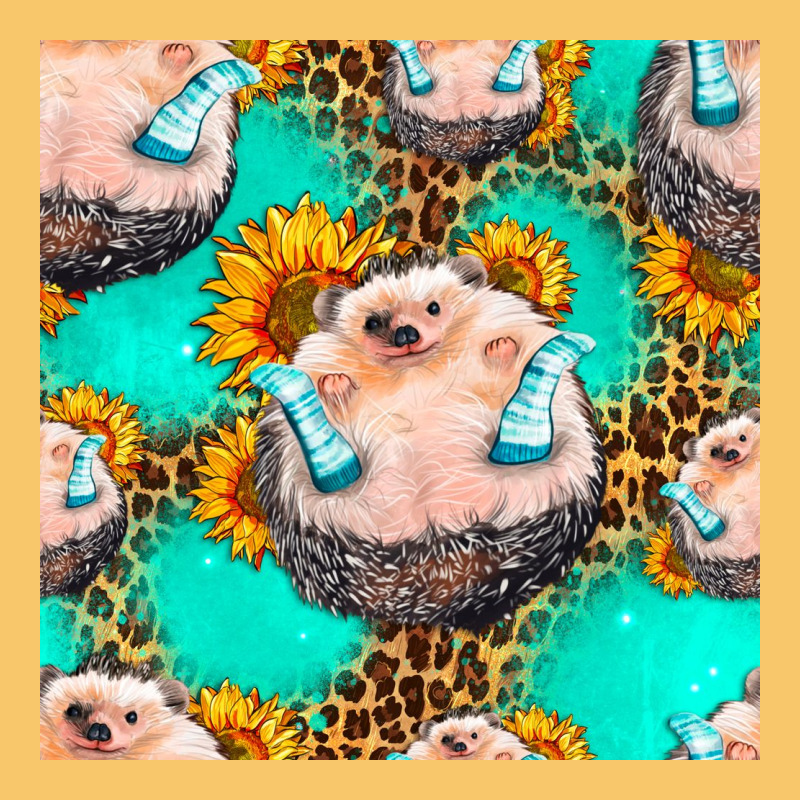 Hedgehog Western Seamless Pattern Vintage Hoodie by HRA Design Shop | Teevron