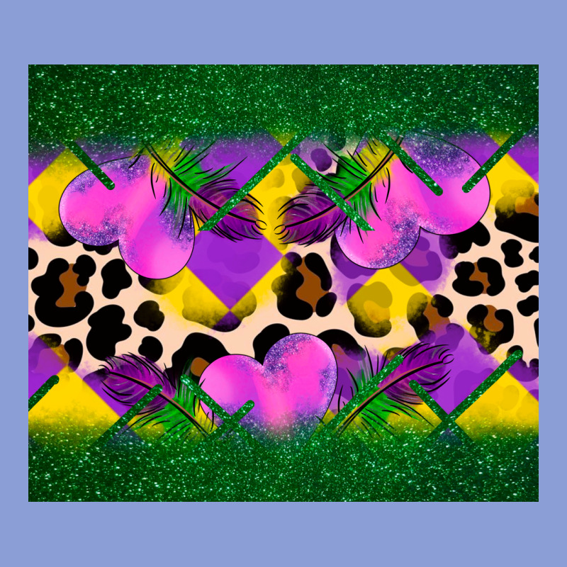 Mardi Gras Leopard And Heart Long Sleeve Tee by AdoDesignShop | Teevron