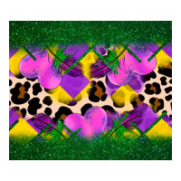 mardi gras Leopard and heart | Teevron