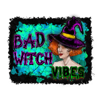 Halloween Bad Witch Vibes Watercolor Premium Tee | Teevron