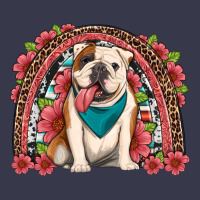 English Bulldog Floral Rainbow Long Sleeve Tee | Teevron