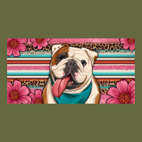 English Bulldog Floral License Plate Long Sleeve Tee | Teevron