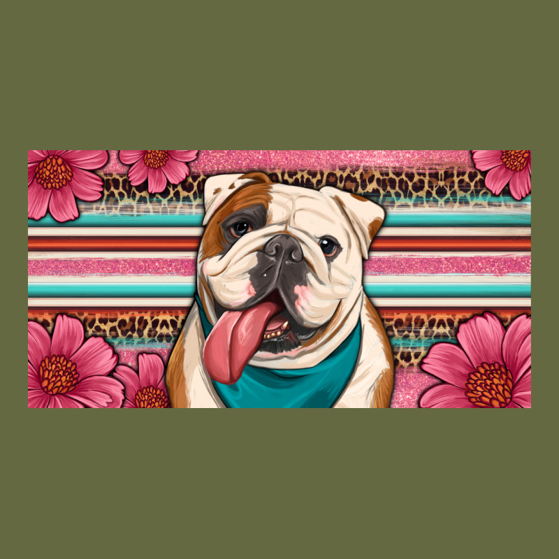 English Bulldog Floral License Plate Long Sleeve Tee by Artiststas | Teevron