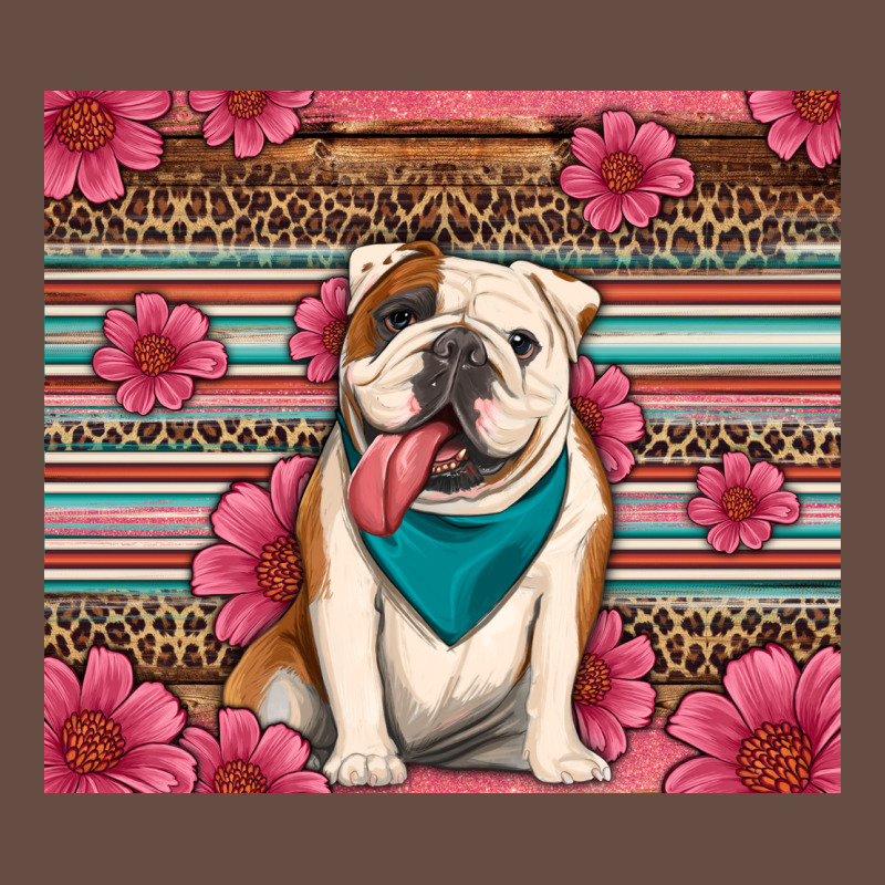 British Bulldog Floral Serape Long Sleeve Tee by Artiststas | Teevron